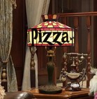 Vintage Style    pizza Hut    Stained Glass Lamp Retro Restaurant Accent Light Lamp