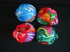Lot Of 4 Day Of The Dead Sugar Skulls Made Of Clay And Hand Painted