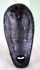 Vtg 3d Hand Carved Hand Painted African Tribal Dot Tiki Mask 8 x4  Wall Decor