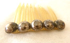 Vintage Navajo Artisan Hair Comb 925 Sterling Silver Domed Enhancements 1 7 8 