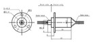 Heavy 2 Phase Wind Turbine Generator Slip Ring 30 Amp Per Conductor   Wire