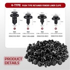 Push Type Retainer Fender Liner Clips Compatible With Nissan infiniti Front B   
