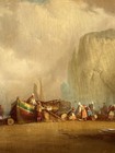 Antique 19th Century Old Dutch Master Landscape Oil Painting Netherlands 1800s