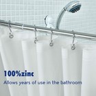 Metal Shower Curtain Hooks   set Of 12 Rings   rust Resistant S Shaped Hooks Hang   