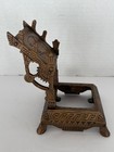 Antique Cast Iron Eastlake Holds 2  Square Inkwell  Dip Pen Holder Victorian