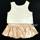 Build-a-bear Sequins Tank Top  Gold Bubble Skirt Retired Teddy Clothes Outfit