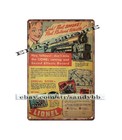 1947 Locomotive Engine Toy Train  Real Smoke Tin Sign