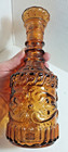 Vintage Jim Beam Amber Glass Liquor Decanter Bottle  Empty No Alcohol
