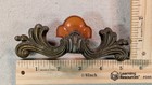 2 Vintage Art Deco 5  Drawer Pulls For Dresser Or Cabinet  Red Bakelite Details