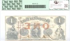1854  1 Washington  Dc Obsolete Note Metropolitan Bank Pcgs Cu-63 Ppq