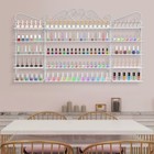 5-tier Wall-mounted Metal Nail Polish Rack Organizer Display White