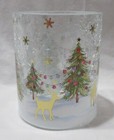 Yankee Candle Crackle Votive Tea Light Holder V h Tl h Holiday Lights Snow Trees