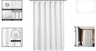 Water-repellent White Shower Curtain Liner 72    - Lightweight   Durable