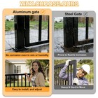 32 5in H Aluminum Deck Gate     Heavy Duty Black Metal Outdoor Gate  Width Adju   