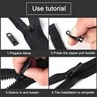 5x Zipper Fixer Repair Pull Tap For Pants Luggage Boots Bags Replacement Kit