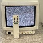 Vintage Sony Trinitron Crt-tv 8  Portable Mo  Kv-8ad10 W  Remote   Power  Works