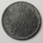  1858 Canada 10 Cents Dime Details Silver Coin Queen Victoria