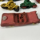 Vtg 50   s Auburn Rubber Toys Lot Of 19 Vehicles Tractors Motorcycle Read