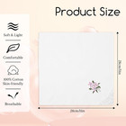 6pcs Ladies Cotton Handkerchiefs Vintage Floral Embroidered Lace White Hankies