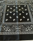Lot Of 5 Paisley Bandanas Black   White Mask Scarf Headband Wristband Shull Cap