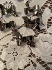 6 Pieces Vintage Silver Plate Bow Findings 