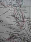 Original 1835 Spanish Map Florida West Indies Cuba Puerto Rico Panama Venezuela