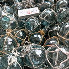  1  - Japanese Glass Fishing Float   Minor Chips   Dings   Authentic Vintage
