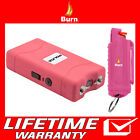 Burn Stun Gun Pepper Spray Combo Pink Powerful Self Defense For Women 