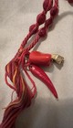 Vintage 925 Sterling Silver Red Italian Cornicello Lucky Horn Charm Necklace