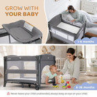5 In 1 Bedside Bassinet With Changing Table  Bedside Crib  Playpen For Unisex In