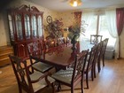 10-pc Cherry Formal Dining Set   Table  2 Arm Chairs  8 Chairs   China Cabinet