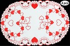 Creative Linens Valentine Red Hearts Placemats Table Cloth Runner Wedding Decor