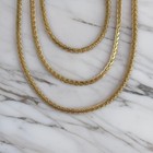 Vintage Gold Filled Braided Herringbone Chain Women Waterproof And Tarnish Free