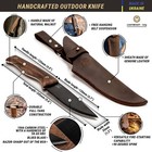 Carbon Steel Fixed-blade Bushcraft Knife With Leather Sheath Beavercraft Bsh3