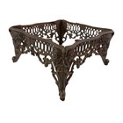 Victorian Cast Iron Floral Pattern Ottoman Base Footstool Metal Unupholstered