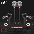 A-premium Set Of 4 Front Inner Outer Tie Rod End Kit Compatible Chevy Gmc