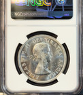 1958 Canada Silver 1 Dollar Totem Pole Elizabeth Ii Ngc Ms 64 Bright Bu Coin