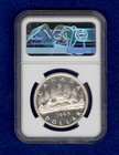 1965 Canadian Silver Dollar Large Beads Pointed 5 Ngc Pl 65 Cameo Km 64 1