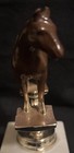 Vintage 1970s Horse  Painted Metal Trophy Topper Nos 4 1 2 X 4 Inches