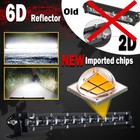 2pcs 6d 8inch Slim Single Row Led Work Light Bar Spot Flood For Atv Ute Offraod