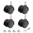 1 5 Inch Furniture Stem Casters Set Of 4  Threaded Stem Diameter 5 16  1 5 Inch