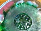 Vintage Joe St  Clair Art Glass Perfume Bottle Hand Blown Floral Stopper Signed 