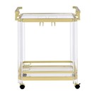 Aerin Server Cart-gold acrylic Ae100cas
