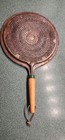 Vintage Metal Heat Flame Diffuser Gas Stovetop Simmer Plate Wood Handle
