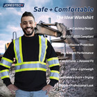 5 Pack Hi Vis Black Long Sleeve Safety Work Shirts Ansi Reflective Jorestech