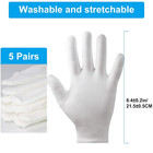 5pairs  10pcs  Moisturizing Gloves Overnight For Men And Women  Washable Spa Whi