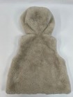 Zara Toddler Fleece Hooded Vest Beige Size 12-18 Months