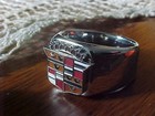 1950s Cadillac Crest Silver Chrome Ring  10 Nos Hi- Quality Class