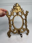 Antique Authentic Rococo Gorgeous Gold Gilded Ornate Bronze Pic mirror Frame