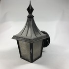 Vintage Antique Gothic Storybook Virden Light Fixture Glass Sconce Wall Hat 